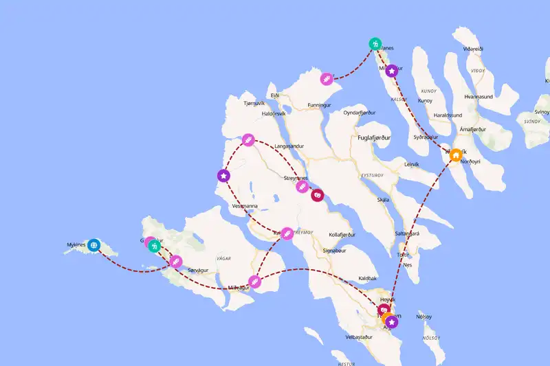 Backpacking in 5-day route