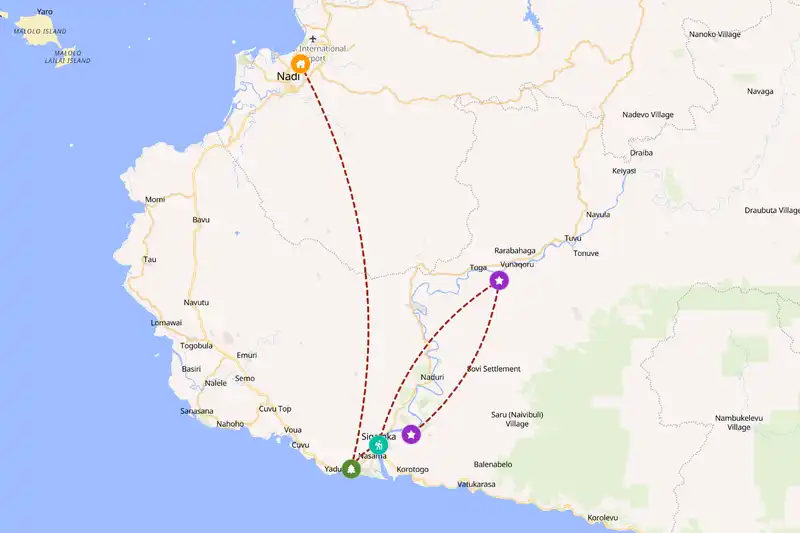 Backpacking in 3-day route