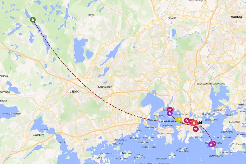 Backpacking in 5-day route