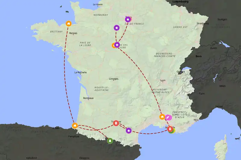 Backpacking in 21-day route