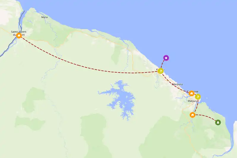 Backpacking in 5-day route