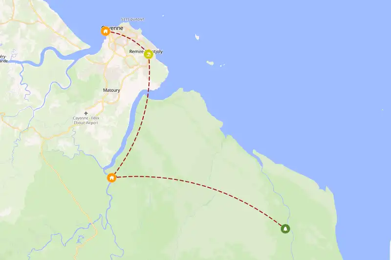 Backpacking in 2-day route