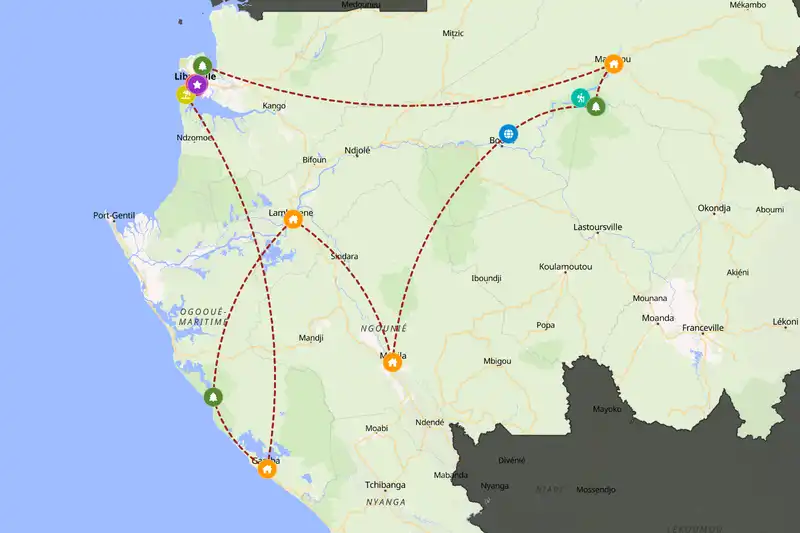 Backpacking in 15-day route