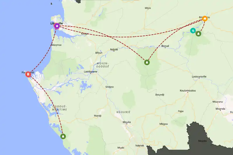 Backpacking in 15-day route