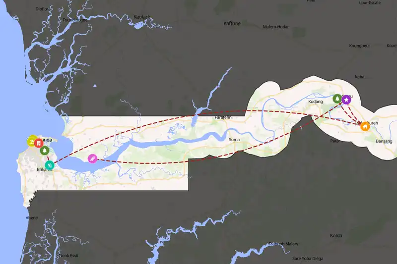 Backpacking in 5-day route