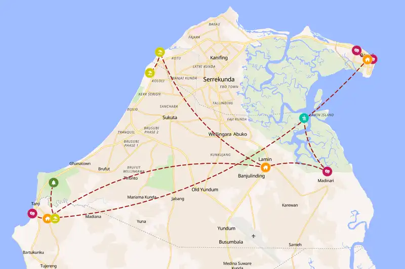 Backpacking in 3-day route