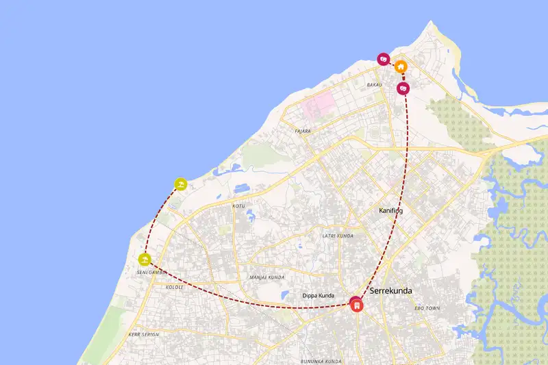Backpacking in 2-day route