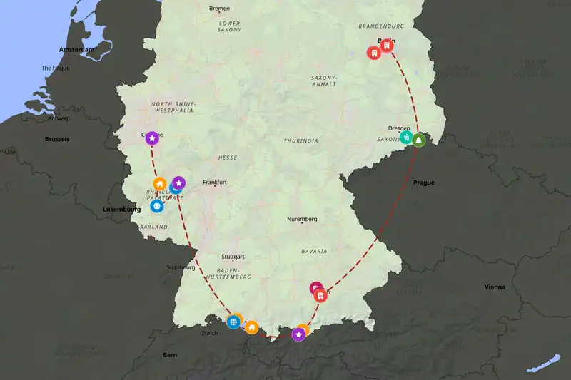Backpacking in 21-day route