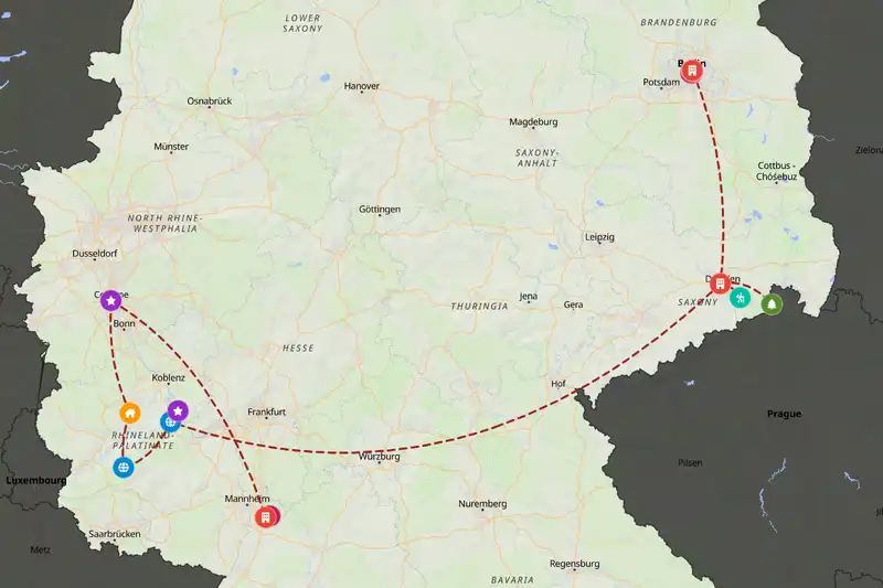 Backpacking in 14-day route