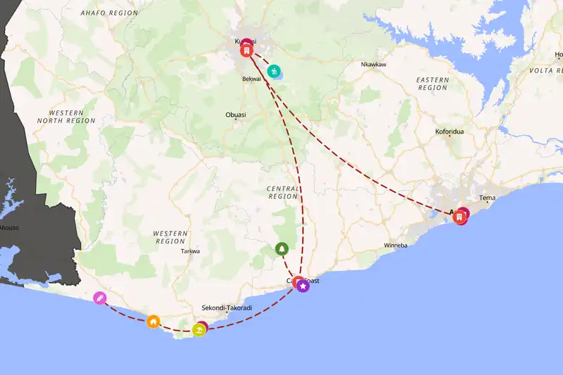 Backpacking in 10-day route