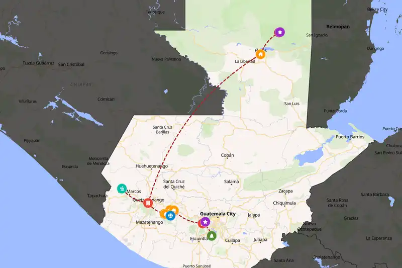 Backpacking in 10-day route