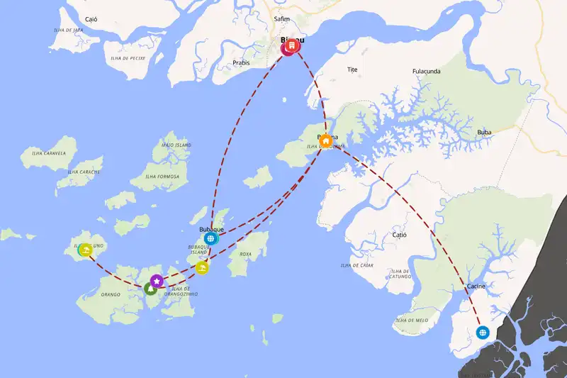 Backpacking in 5-day route