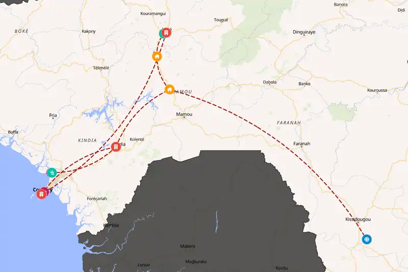 Backpacking in 10-day route