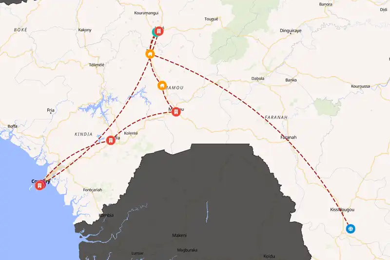 Backpacking in 10-day route