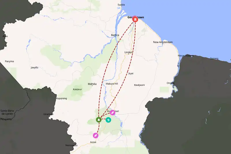 Backpacking in 5-day route