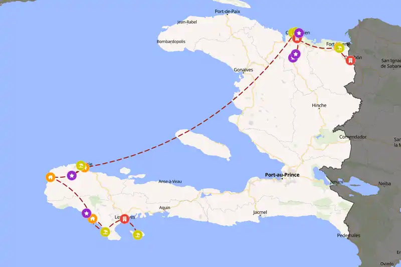 Backpacking in 15-day route