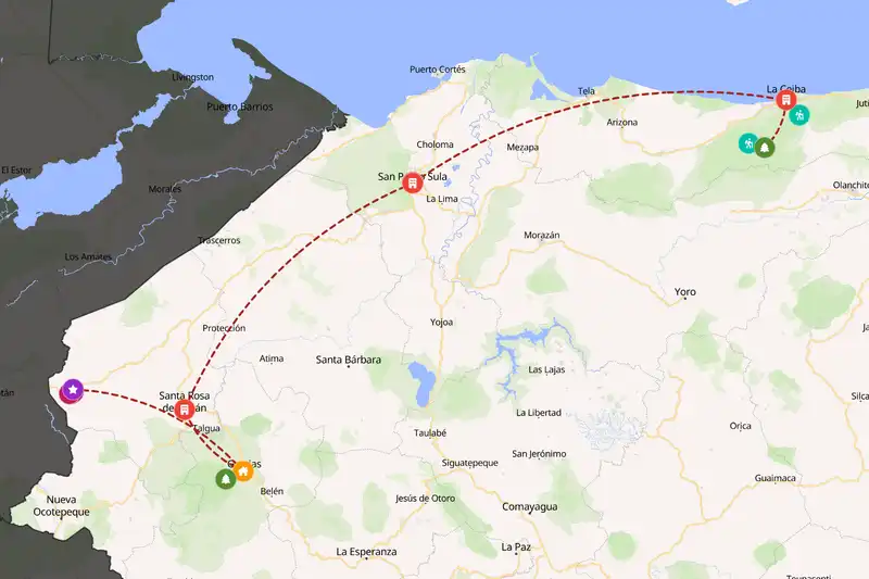 Backpacking in 10-day route