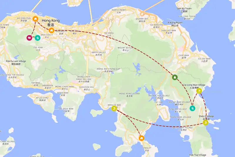 Backpacking in 5-day route