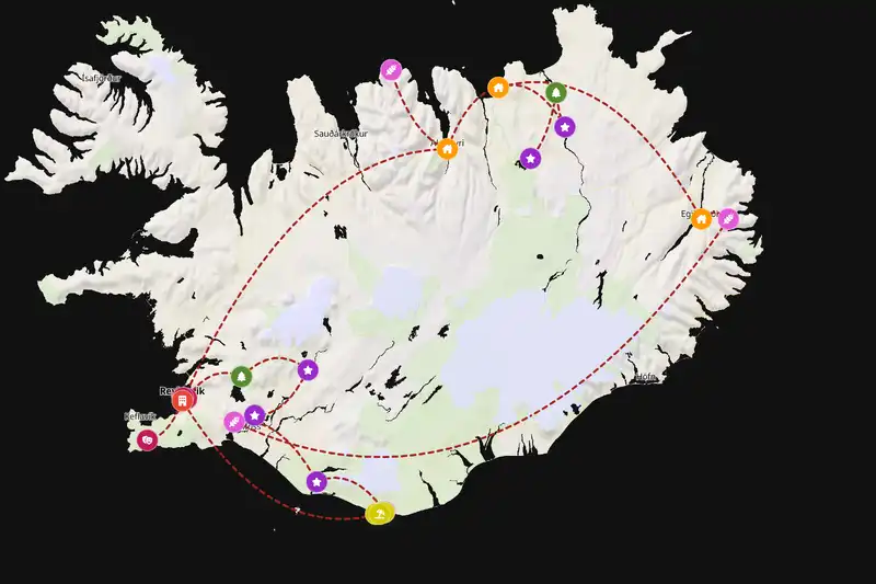 Backpacking in 15-day route