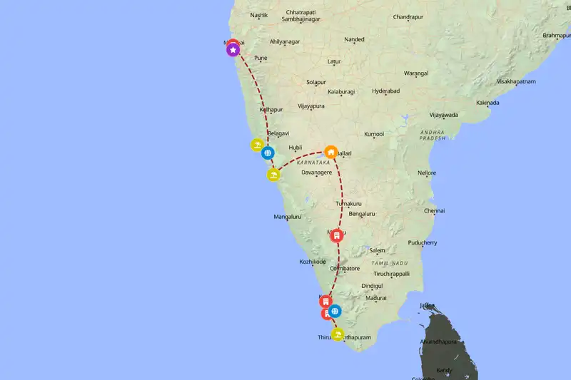 Backpacking in 21-day route