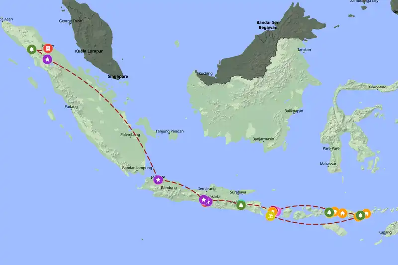 Backpacking in 30-day route
