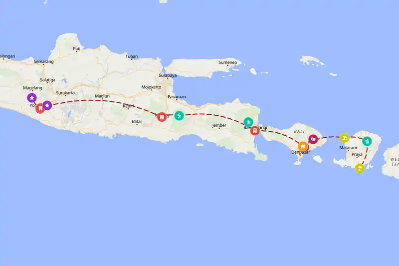 Backpacking in 21-day route