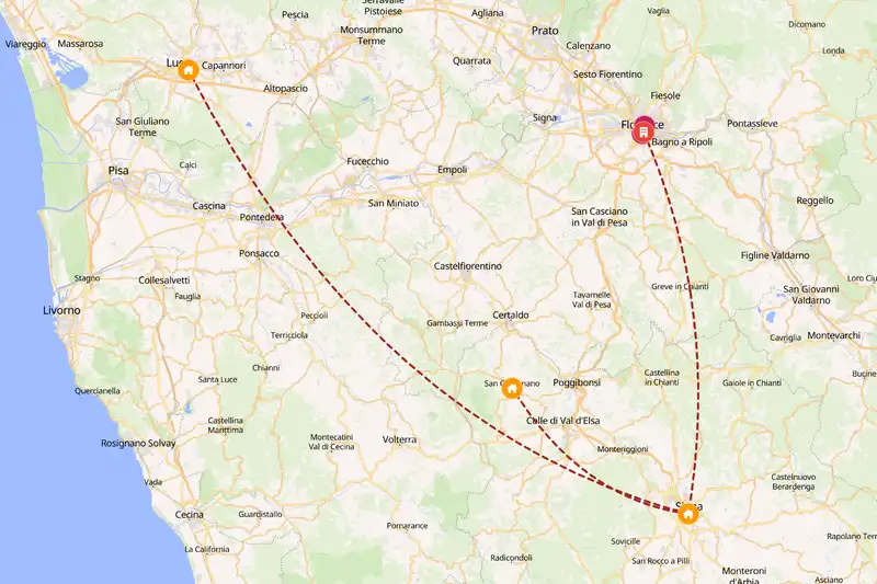 Backpacking in 7-day route