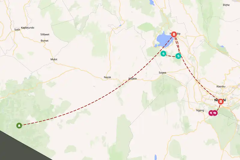 Backpacking in 7-day route
