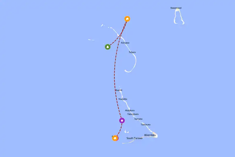 Backpacking in 3-day route