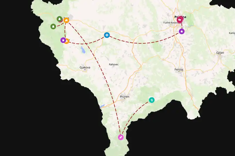 Backpacking in 5-day route