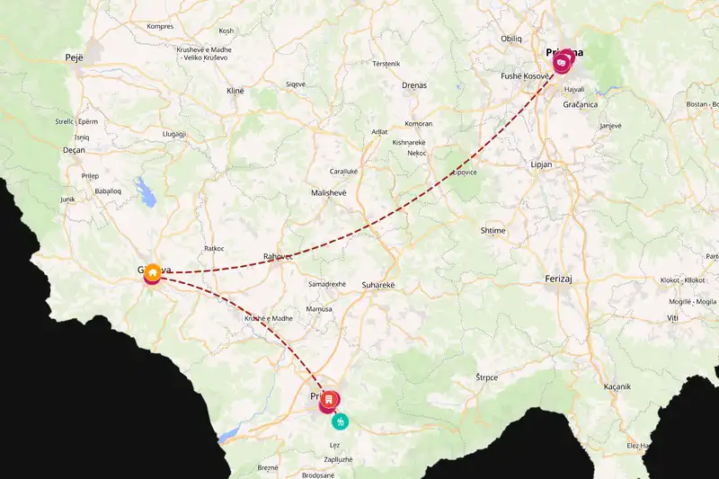 Backpacking in 3-day route