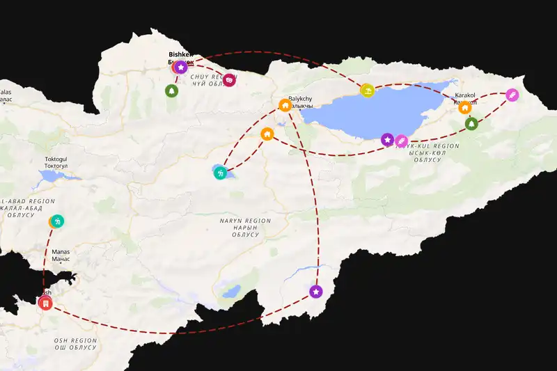 Backpacking in 15-day route