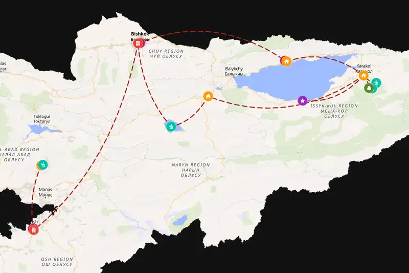 Backpacking in 15-day route