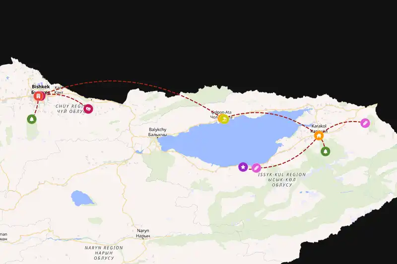 Backpacking in 10-day route