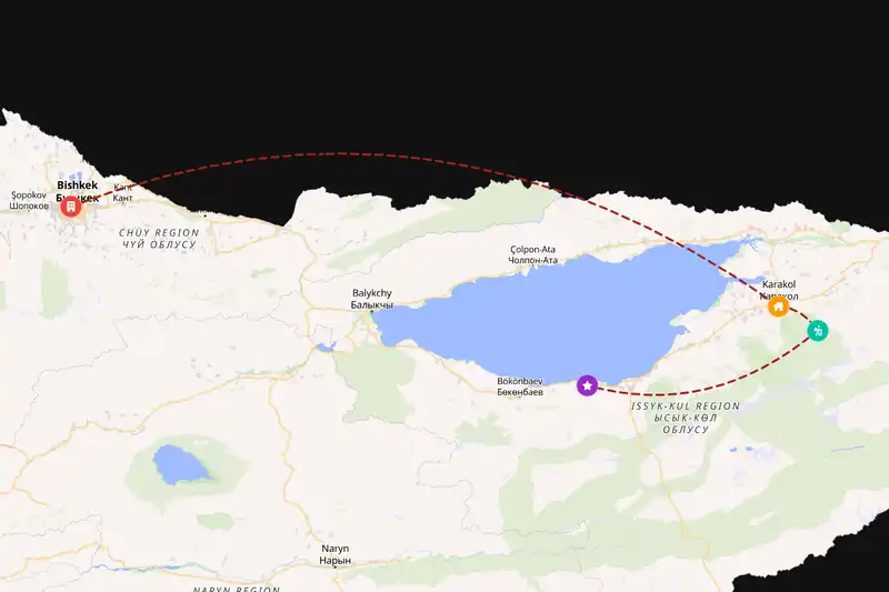Backpacking in 5-day route