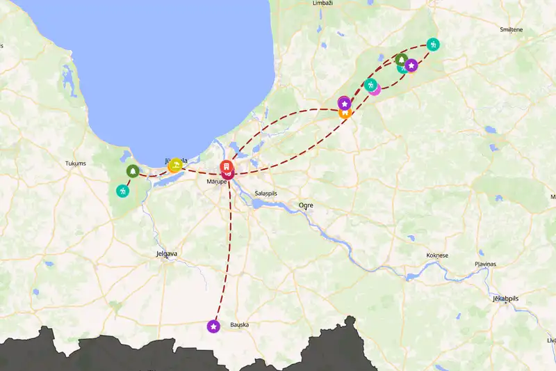 Backpacking in 5-day route