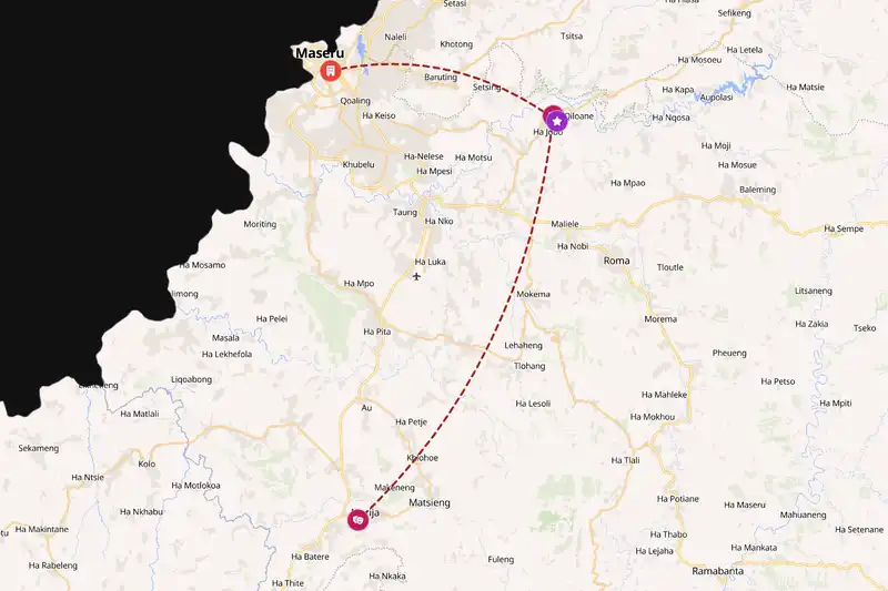 Backpacking in 2-day route