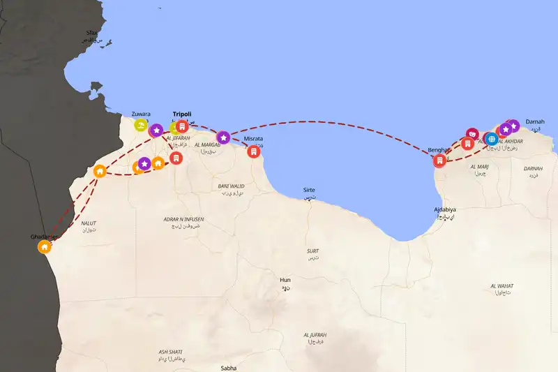 Backpacking in 15-day route