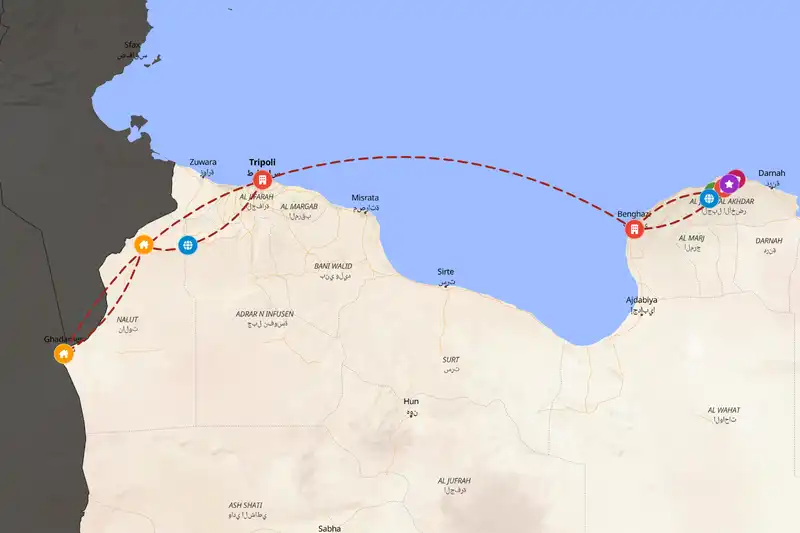 Backpacking in 10-day route