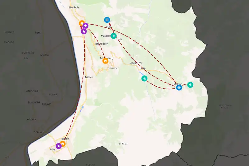 Backpacking in 5-day route