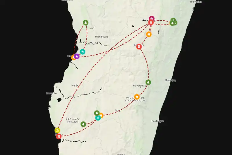 Backpacking in 21-day route