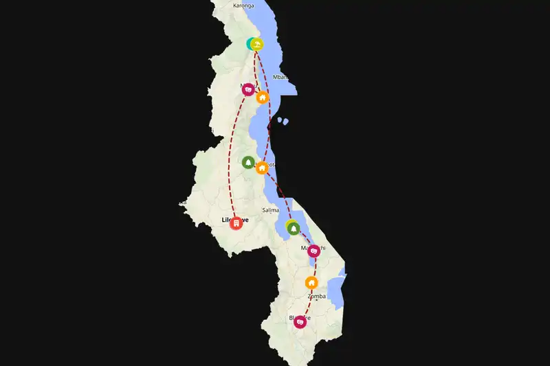 Backpacking in 15-day route