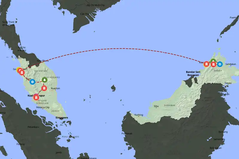 Backpacking in 15-day route
