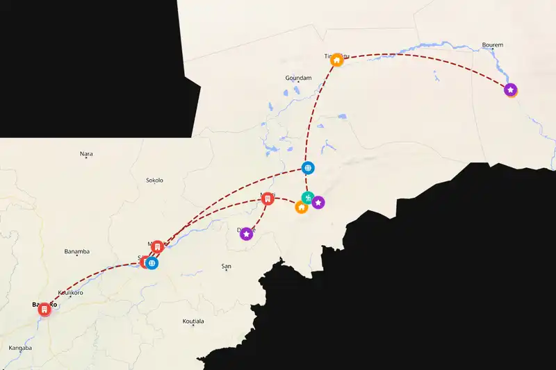 Backpacking in 15-day route