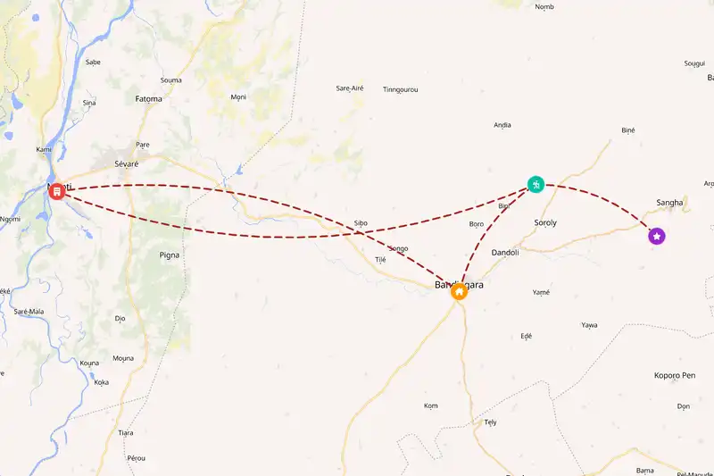 Backpacking in 5-day route