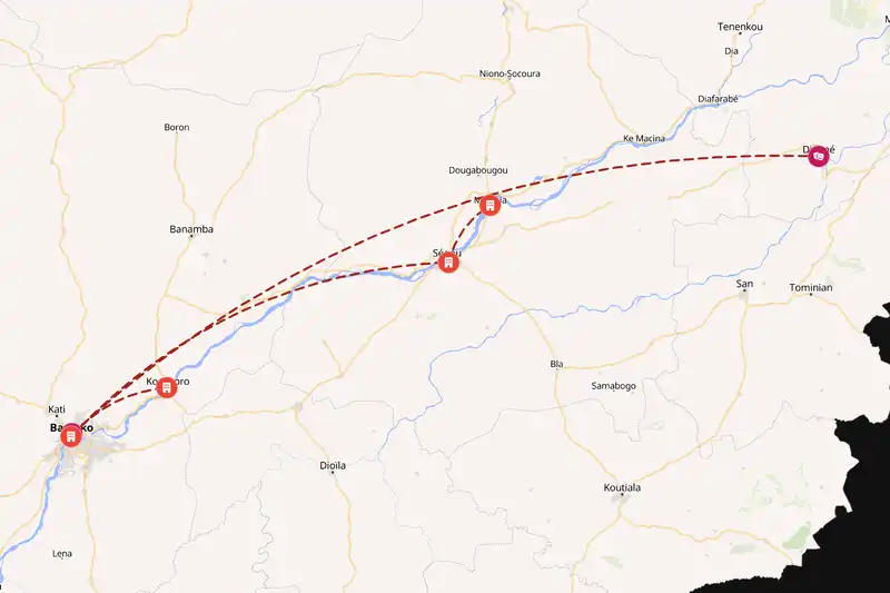 Backpacking in 5-day route
