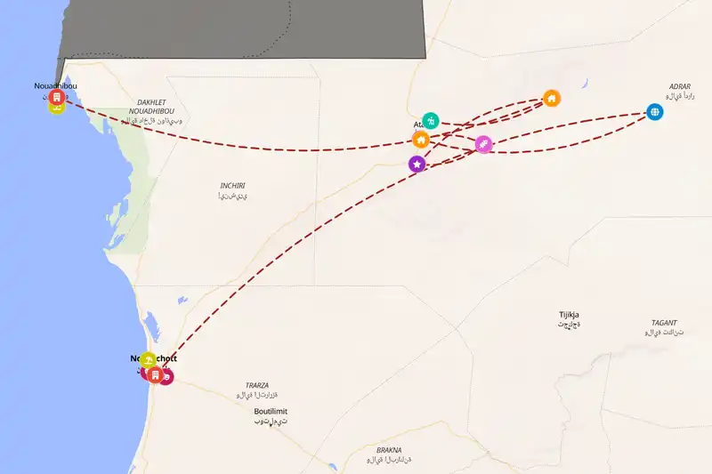 Backpacking in 10-day route