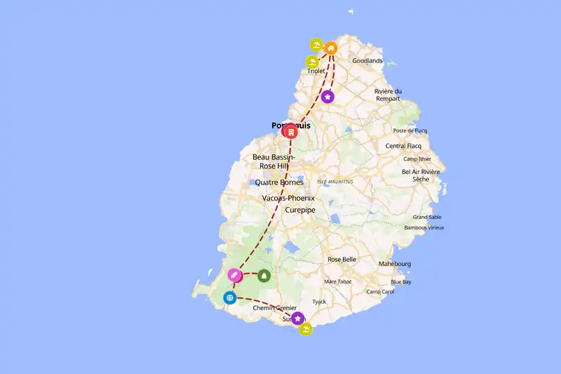 Backpacking in 5-day route