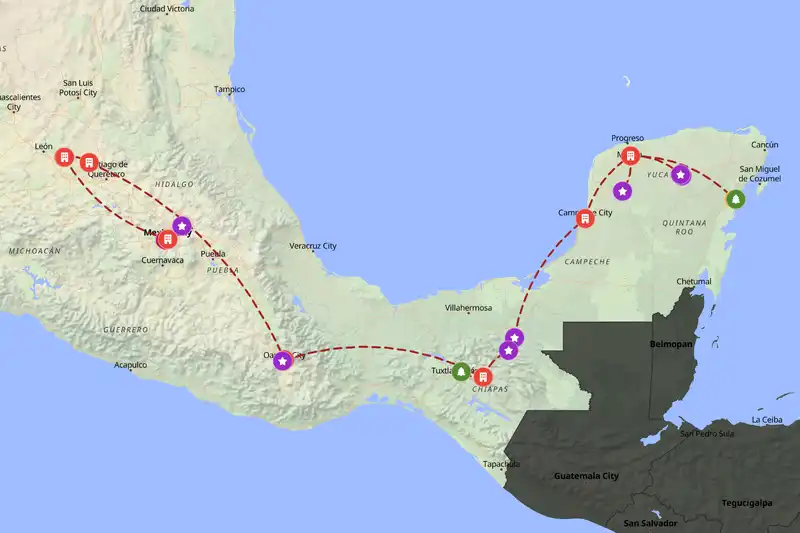 Backpacking in 21-day route