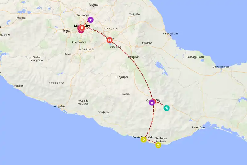 Backpacking in 14-day route